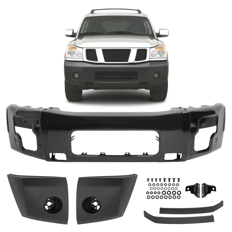 Front Bumper Face Bar End Cap Extension Filler For Nissan Titan Armada 2004-15 Foto 4 de 4