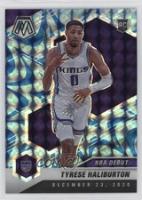 2020-21 Panini Mosaic NBA Debut Reactive Blue Prizm Tyrese Haliburton Rookie RC