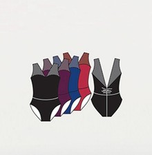 Body Wrappers ADULT Power Mesh RED Leotard with Pinched Back Size Medium