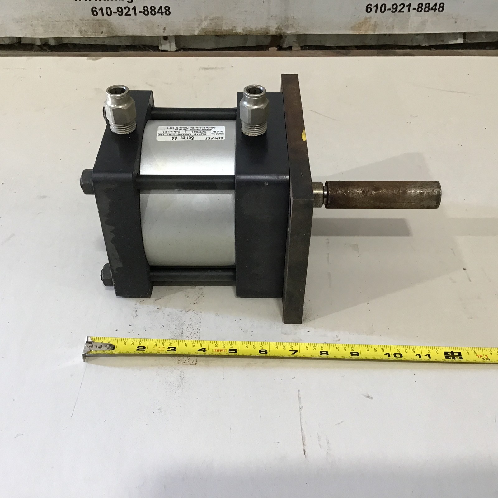 Lin-Act 05.00 A4F-5.00X1.500-2-U/ 1.500 Air Cylinder Envelope Pressure 250 PS...