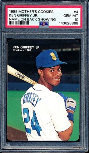 1989 Mother's Cookies Ken Griffey Jr. Name On Back Showing Rookie RC #4 PSA 10