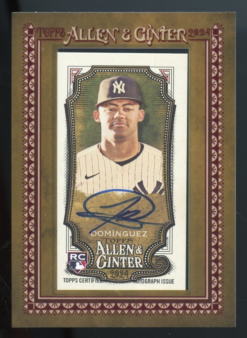 2024 Topps Allen & Ginter Jasson Dominguez Framed Mini Autograph Rookie Auto