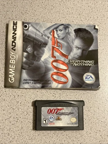 007 Everything or Nothing GameBoy Advance GBA Authentic Cartridge & Manual