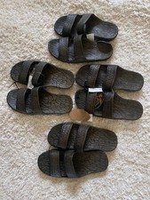 Lot of 4 NEW Pali Hawaii Brown Rubber Jandals Shower Sandals Size 5 Unisex