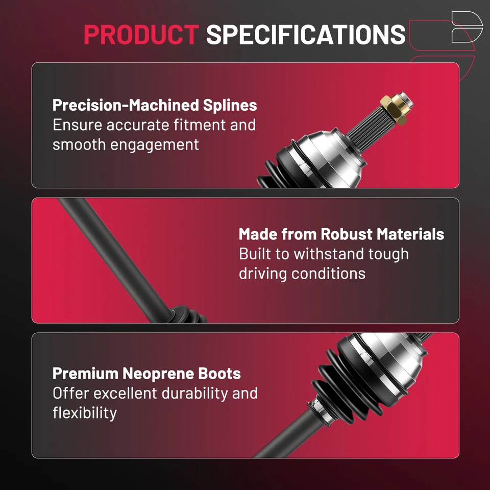 Front Left/Right CV Axle Shaft Assembly For 2014-2018 Subaru Forester 28321SG010 - Image 2 of 4