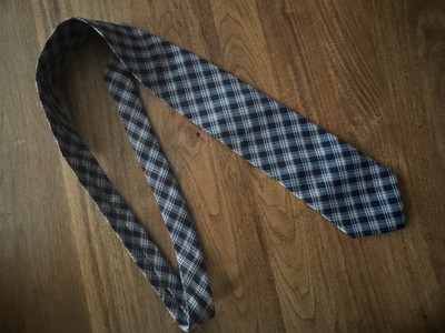 BURBERRY Krawatte - blau kariert Seide & neu