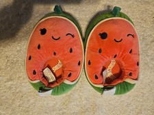 Squishmellow Big Kid Slippers Sz 13-1 Watermelon