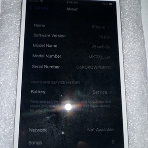Apple iPhone 6s 64GB Gray/Silver 12MP iOS 15.8 Device WILL need a new battery.