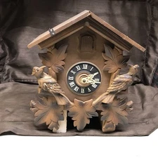 Vintage Old Germany Made Cuckoo Clock W/ Two Birds