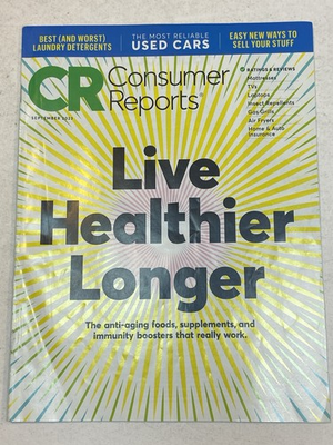 #ad Consumer Reports Magazine Sep 9 2023 Live Healthier Longer Sell your Stuff Cars $9.99