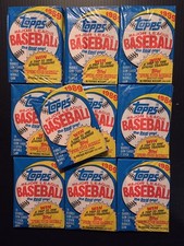 1989 Huge Lot of 10 Sealed Topps Baseball Wax Packs Unopened Vintage MLB Cards