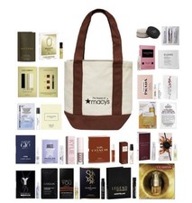Macy's 27 Piece Perfume, Lipstick, Creme Beauty Sampler with Tote Bag 2025