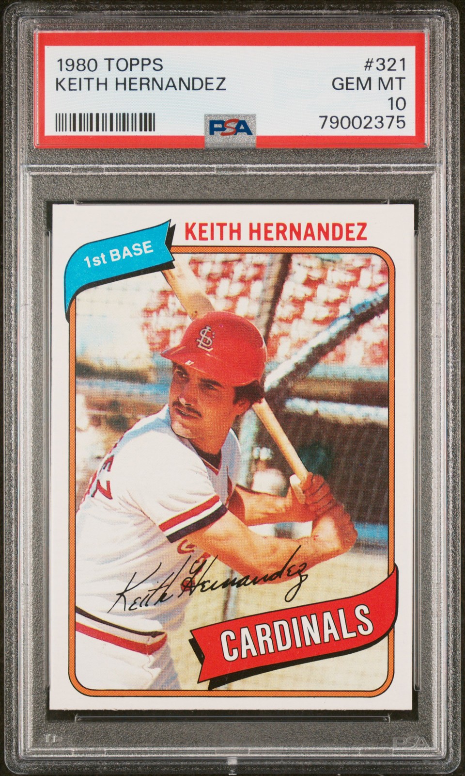 1980 TOPPS #321 KEITH HERNANDEZ PSA 10
