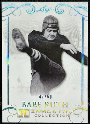Babe Ruth 2017 Leaf Immortal Collection Blue Foil #/50 New York Yankees