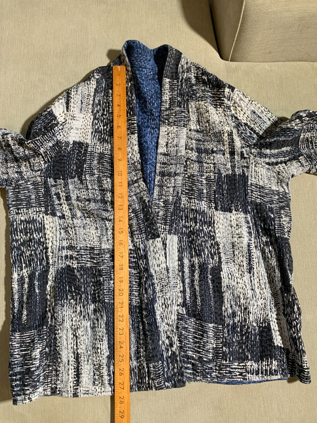 Sahara Reversible Patchwork Jacket Size UK20 Blue… - image 19