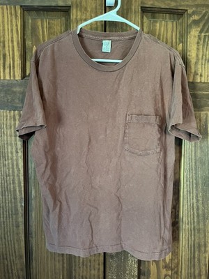 Gap Blank Pocket T Shirt Vintage 90s Made in USA Brown/Maroon Medium