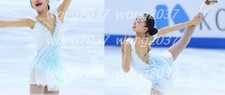 Figure Skating Dress Spandex Elasticity Competition Skating Wear white dyeing