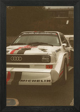 Audi Quattro Framed Wall Art Poster Canvas Print Picture