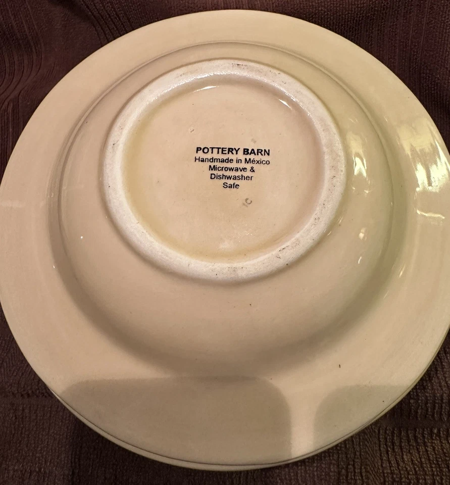 4 cuencos para servir/sopa de gres Pottery Barn Sausalito vintage años 90 excelente Foto 4 de 4