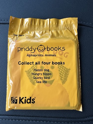 NIP 2025 Chick Fil A kids meal: Priddy Alphaprints: Animals HAPPY DOG board book