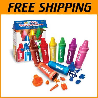 Rainbow Sorting Crayons - 56 Pieces, Color Recognition Toy^