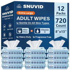 Adult Wipes for Elderly - 8"X13" Extra Large  Soft Wet Wipes for Adults Bathing