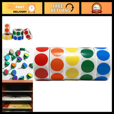 Color Coding Dot Labels - 3/4" Round Stickers, Bulk Pack of 2,500 - Red, Yellow,