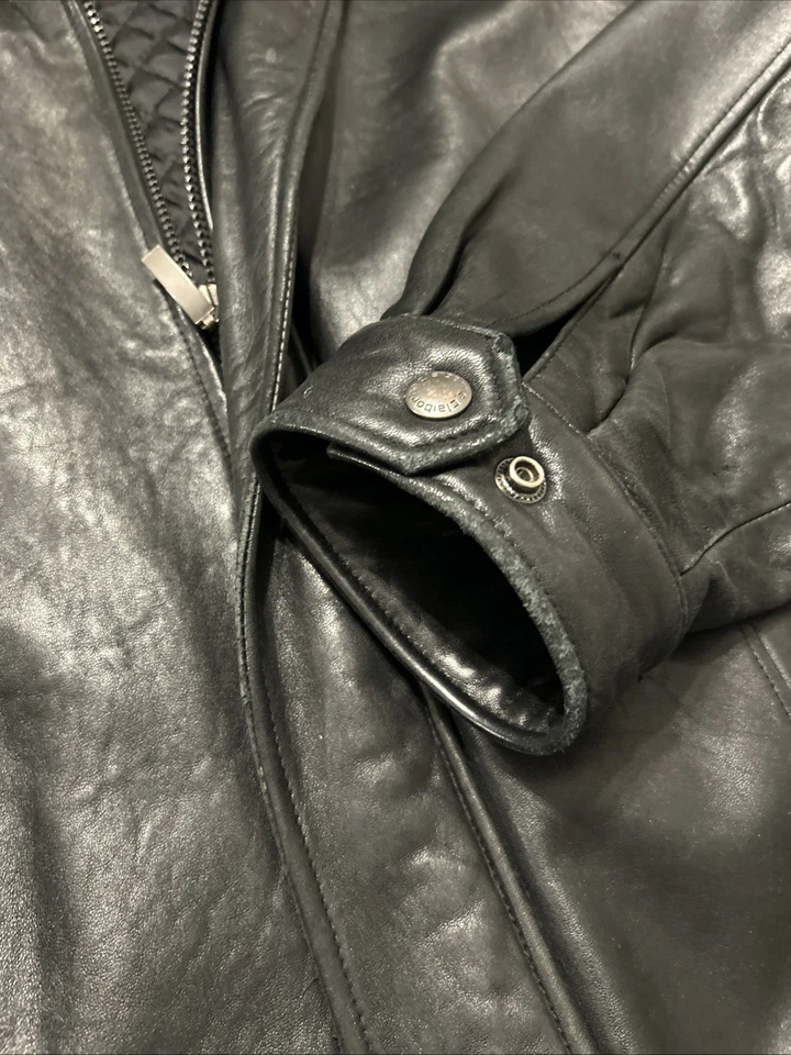 Claiborne Lambskin Leather Jacket Black Size XL Full Zip Men’s - Image 4 of 4