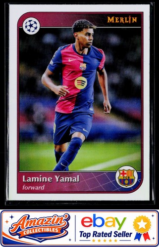 Lamine Yamal [Refractor] #19 2024 Topps Merlin UEFA card