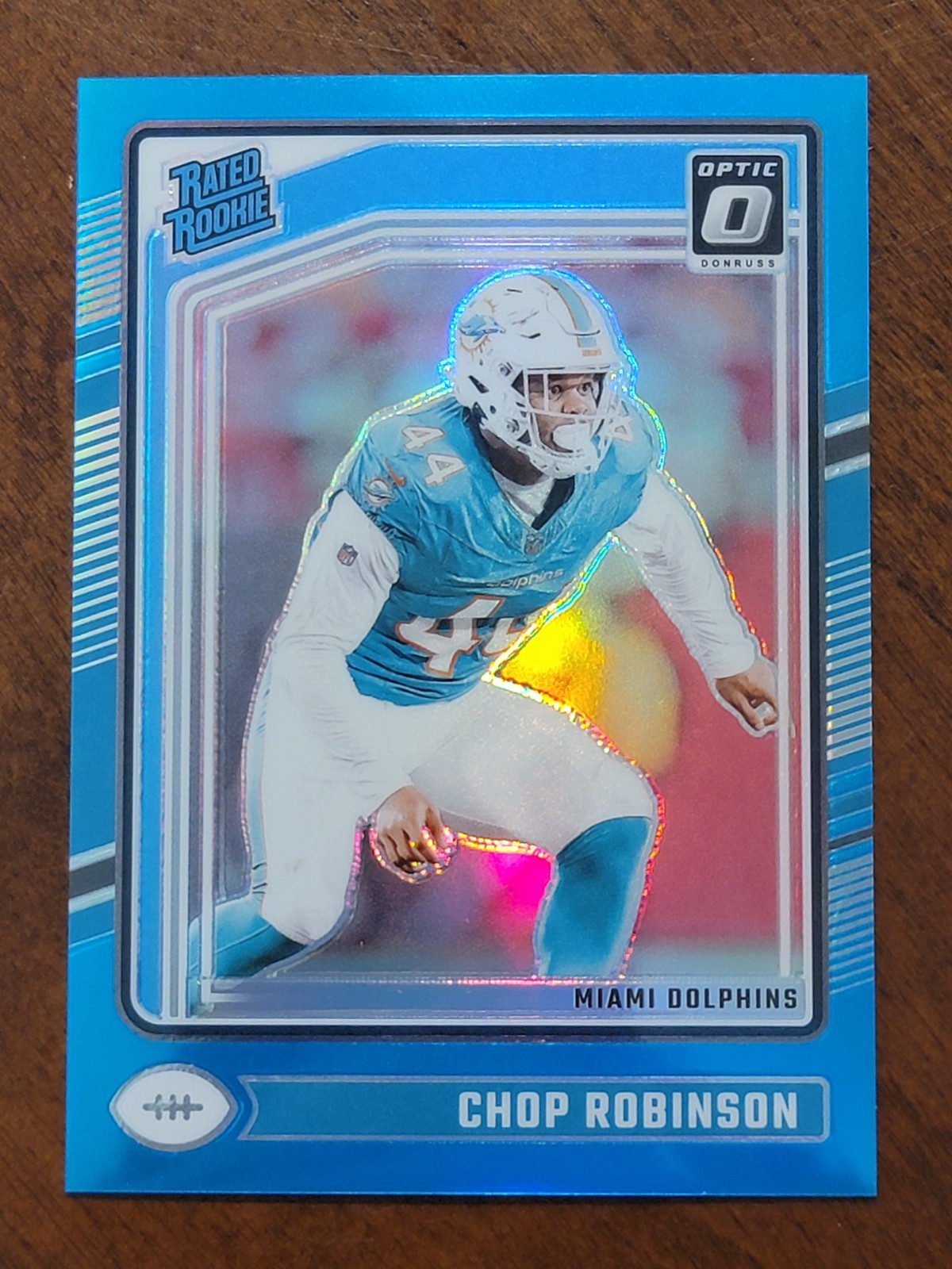 2024 Chop Robinson Rated Rookie Panini Optic Aqua /299 #219 RC Color Match 11A