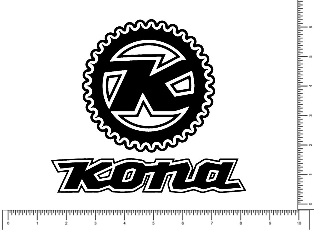 Kona Bikes Sprocket Die Cut  Decal  6.5" Sticker BMX  Mountain Bikes Racing