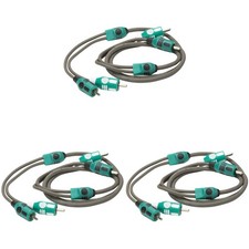 Kicker 47KMI1 Marine Series 2-Ch Rca Interconnect, 1.0m 3 Pair Bundle