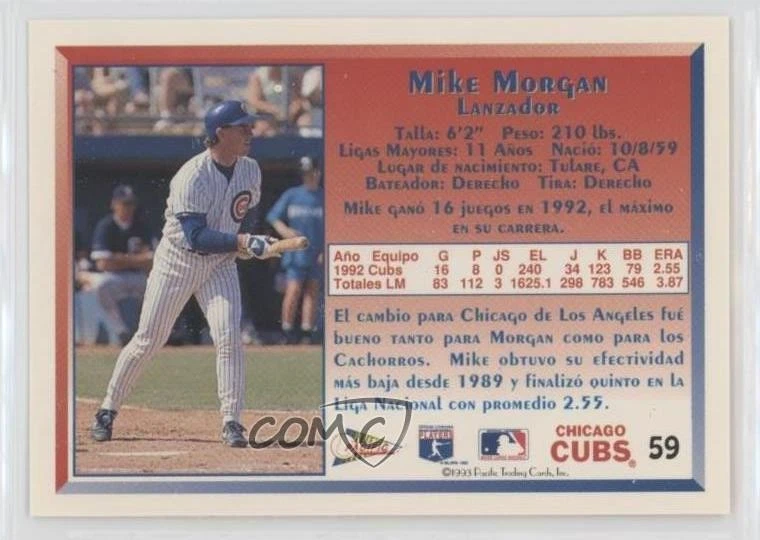 1993 Pacific Mike Morgan #59 - Image 2 of 2
