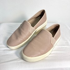 Vince Blair Perforated Leather Slip-On Sneaker Women's 8.5 Marble Preppy