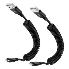 for iPhone 16 Car Charger Cable, 2Pack 3FT Retractable USB C Cable Coiled...