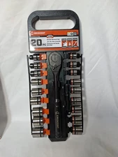 Crescent CSWS38B 10 sizes x3/8" drive Metric/SAE 6 Point Socket Wrench Set 20 pc