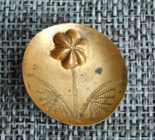 Antique Vtg Button Flower Etched Told Aprx: 1" #1011-C