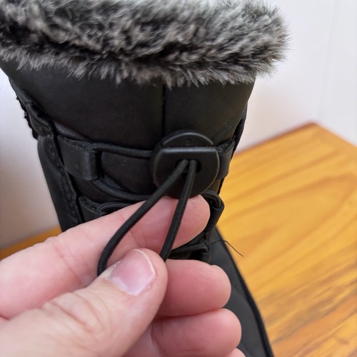 Totes Eve Fur Lined Women's 6M Snow Boots Waterproof All Weather Winter Black - Picture 14 of 18
