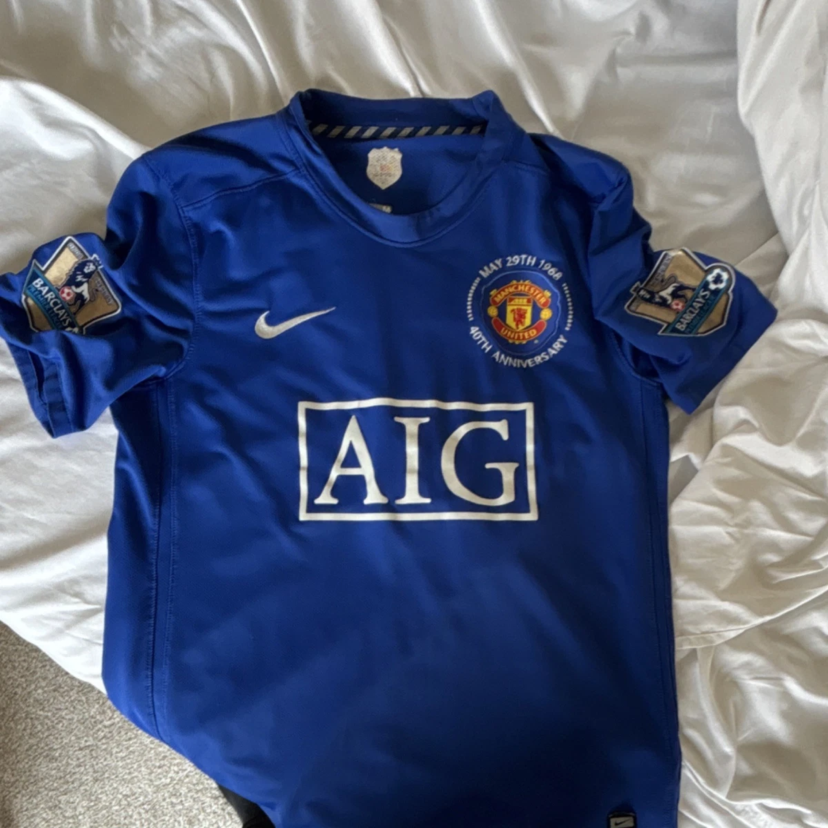 Nike Blue Manchester United International Club Soccer Fan Apparel