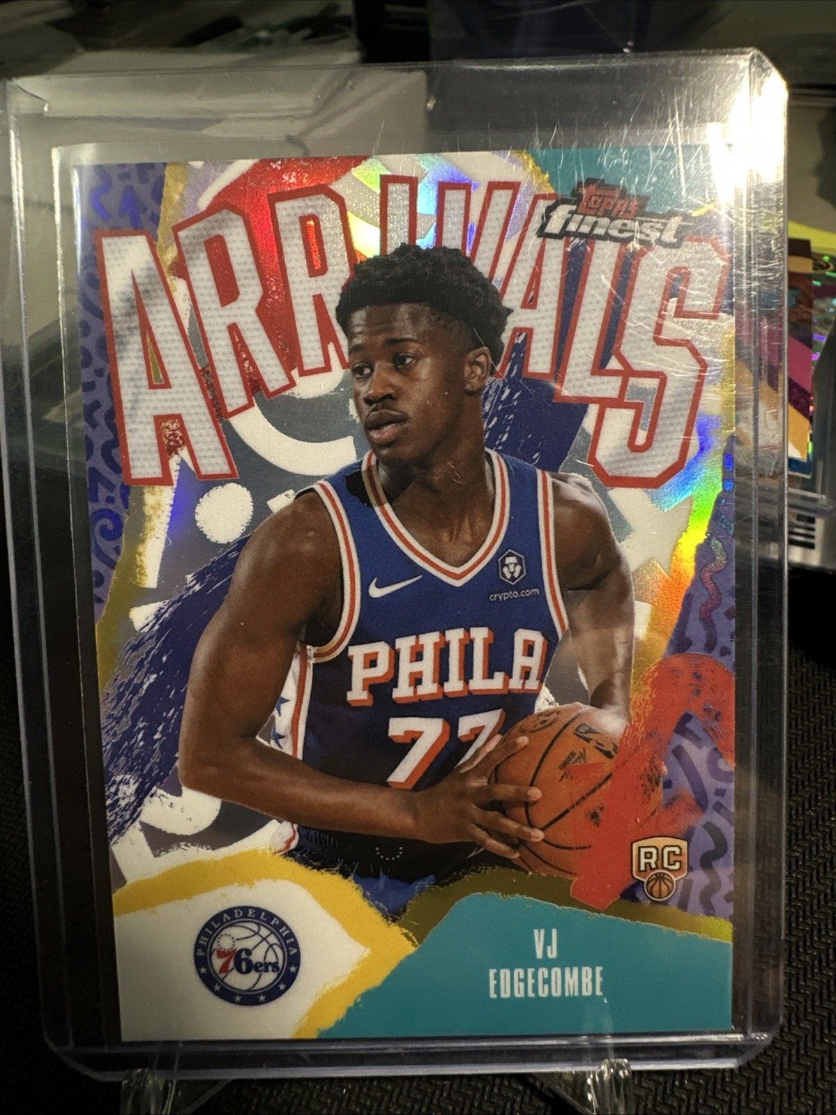 2025-26 Topps Finest Basketball Arrivals VJ Edgecombe RC REFRACTOR 76ers