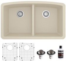 Karran USA QU-710-PK1 Quartz QU 32" Undermount Double Basin