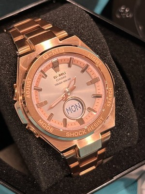Casio Women’s Baby G MSG S200DG-4A 5576 Watch Gold Metal Band Box Tin  1132-DS00