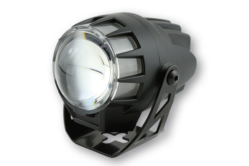 Phare avant LED HIGHSIDER pro Dual-Stream noir 45 mm pour moto