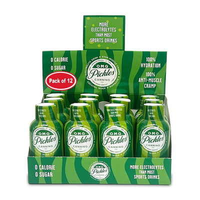 OMG Pickles Dill Pickle Juice Shots for Cramps, Hydration & Sport Recovery - Spo