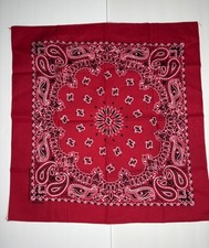 Vintage Hav-A-Hank Red Paisley Bandana Handkerchief 100 Cotton  Made In USA