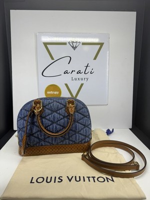 Louis Vuitton Tasche Alma BB Denim Blau mit Monogramm