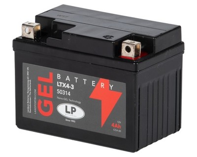 YTX4L-BS Gel Roller Batterie LANDPORT 12V 3Ah CTX4L-BS, 50314 Motorradbatterie
