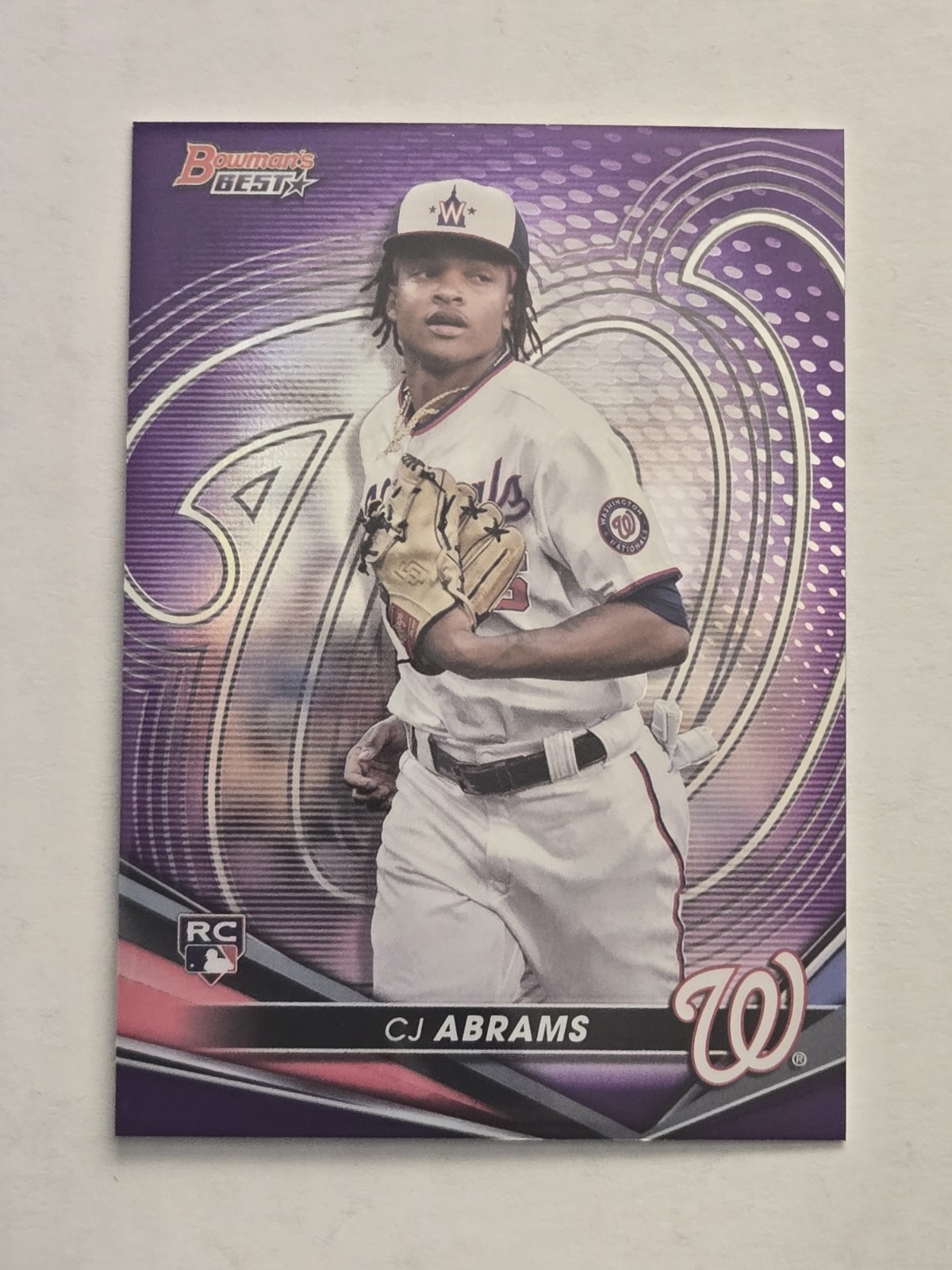 2022 Bowman's Best CJ Abrams Purple Refractor Rookie 062/250 Nationals