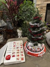 RARE Bradford Exchange Coca Cola Holiday Express Christmas Tree Train Ornaments