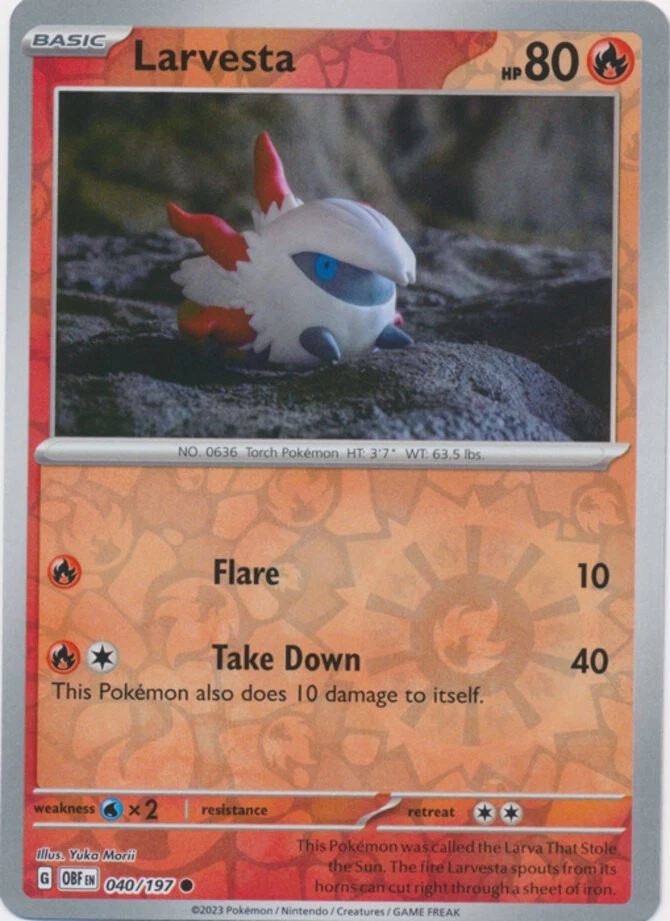 Larvesta 040/197 SV03: Obsidian Flames for sale | eBay